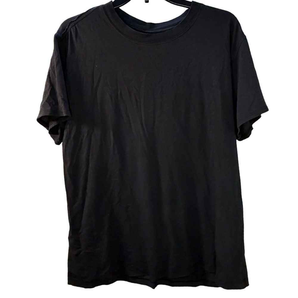 Lululemon Black Short Sleeve T Shirt Athleisure Casual Comfort Size M